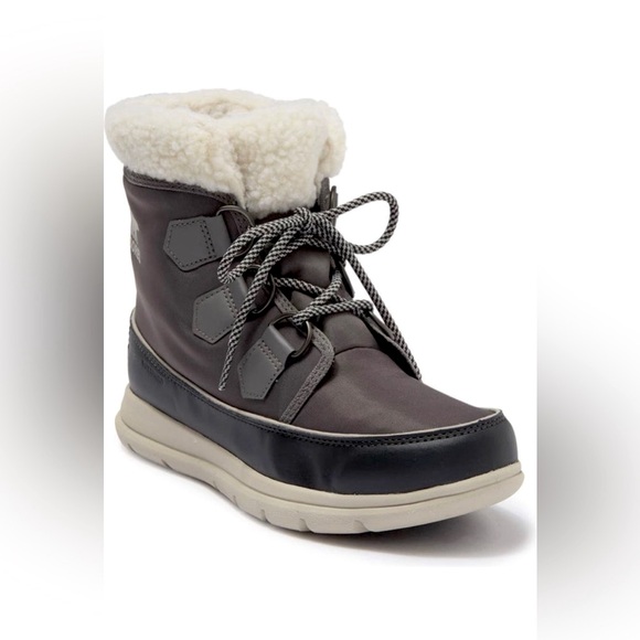SOREL Explorer Carnival Boot with Faux Fur Collar ✨ Quarry Size 9 | waterproof - Picture 1 of 13